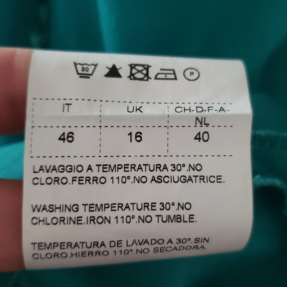 Nadine Milano Teal & White Shift Dress Size 12 - Picture 10 of 11